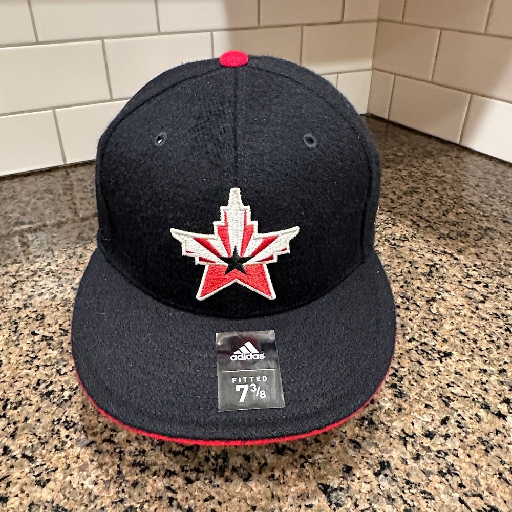 MLB All-Star Game adidas Hat Fitted 7 3/8 Black Red 2011 Acrylic Wool Cap